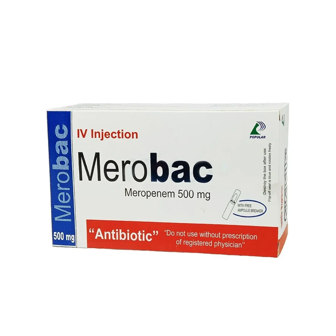 Merobac IV Injection or Infusion 500 mg/vial