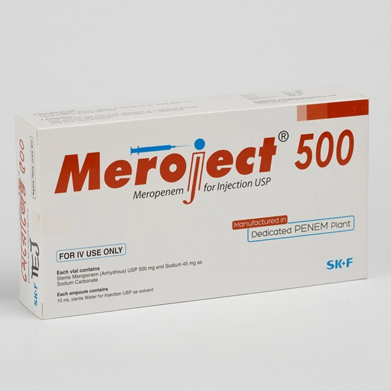Meroject IV Injection or Infusion 500 mg/vial