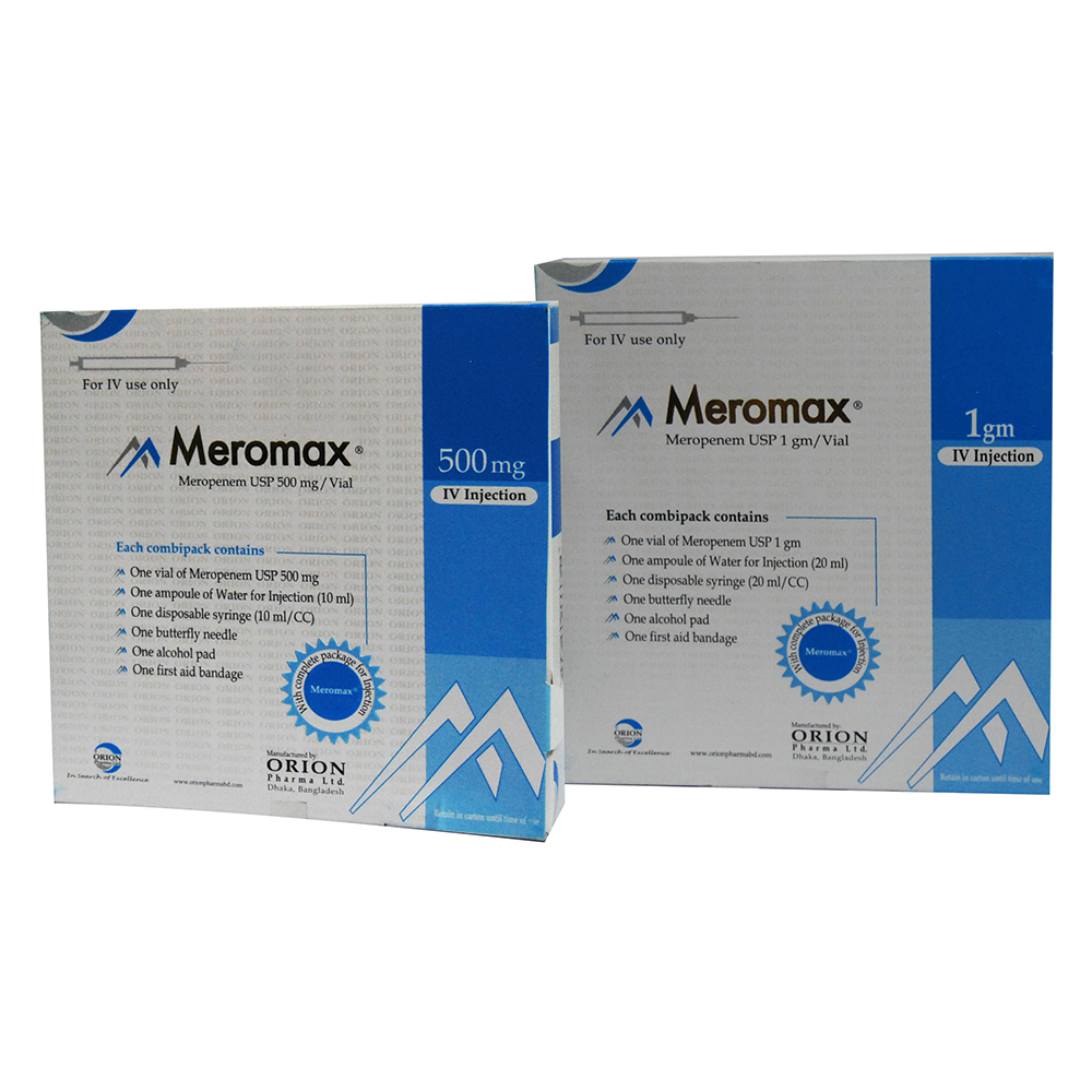 Meromax IV Injection or Infusion 500 mg/vial