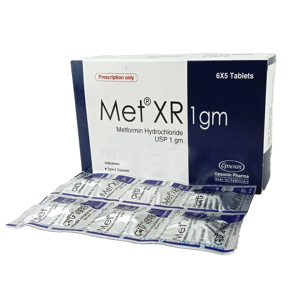 Met XR Tablet (Extended Release) 1000 mg