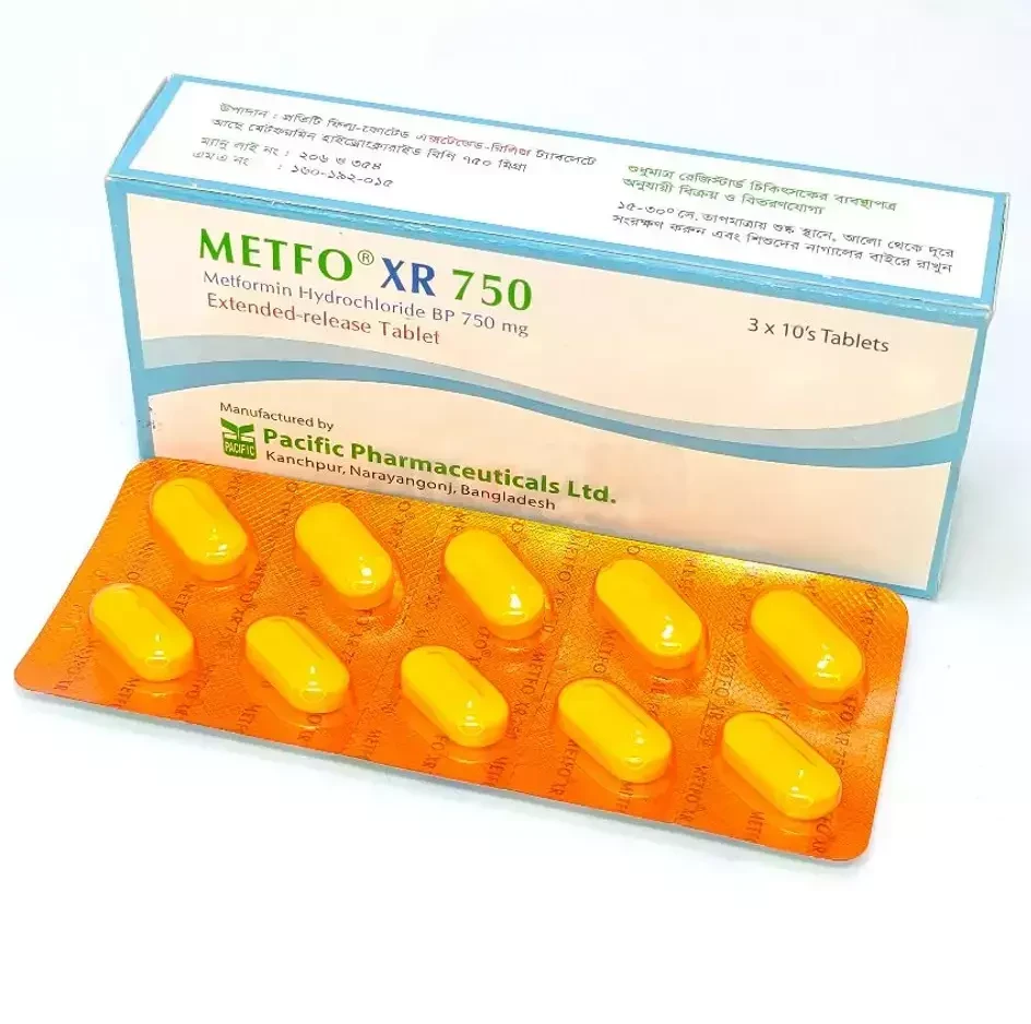 Metfo XR Tablet (Extended Release) 750 mg