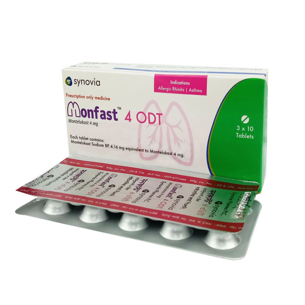 Monfast ODT Dispersible Tablet 4 mg