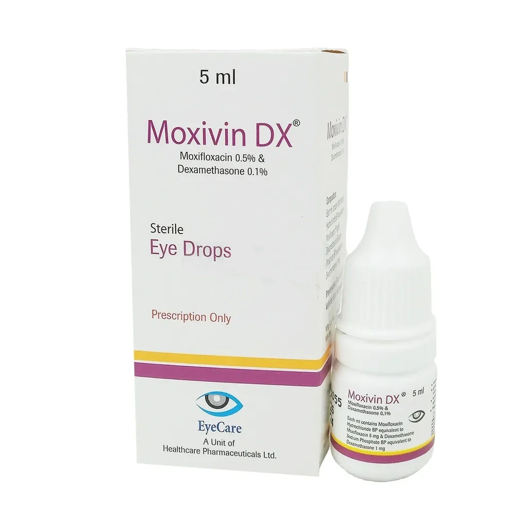 Moxivin Dx Ophthalmic Solution 0.5%+0.1%
