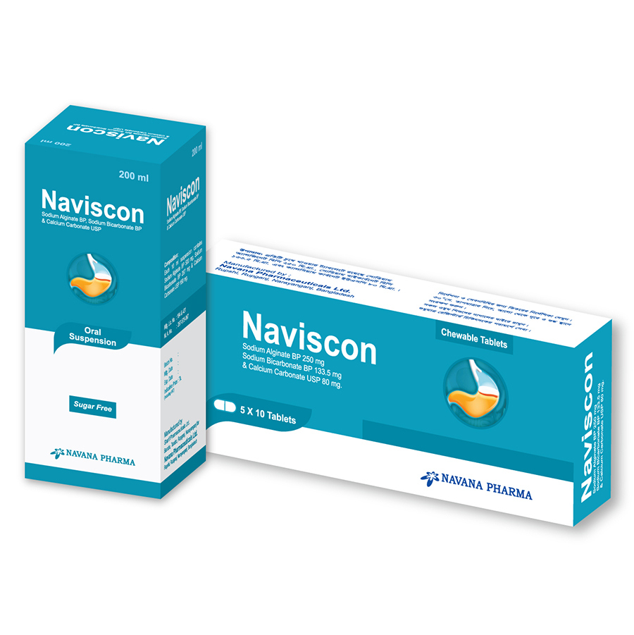 Naviscon Chewable Tablet 250 mg+133.5 mg+80 mg