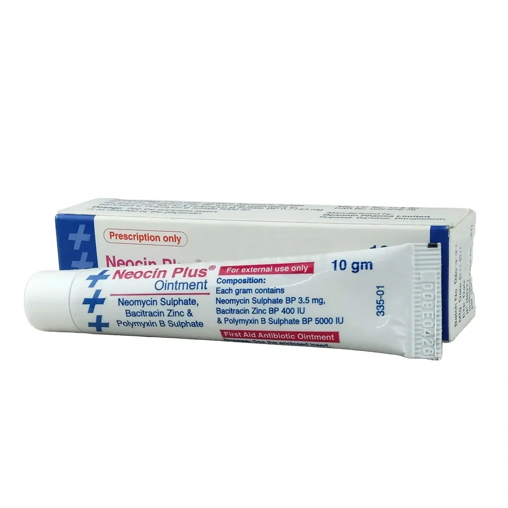 Neocin Plus Ointment (3.5 mg+400 IU+5000 IU)/gm