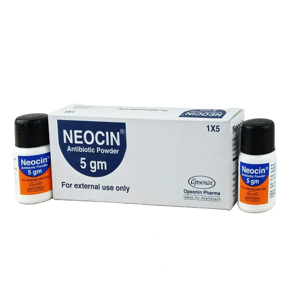 Neocin Topical Powder (5 mg+250 IU)/gm