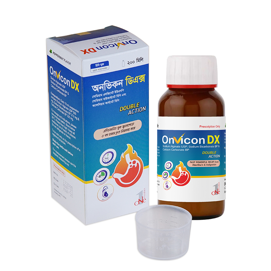 Onvicon DX Oral Suspension (500 mg+213 mg+325 mg)/10 ml