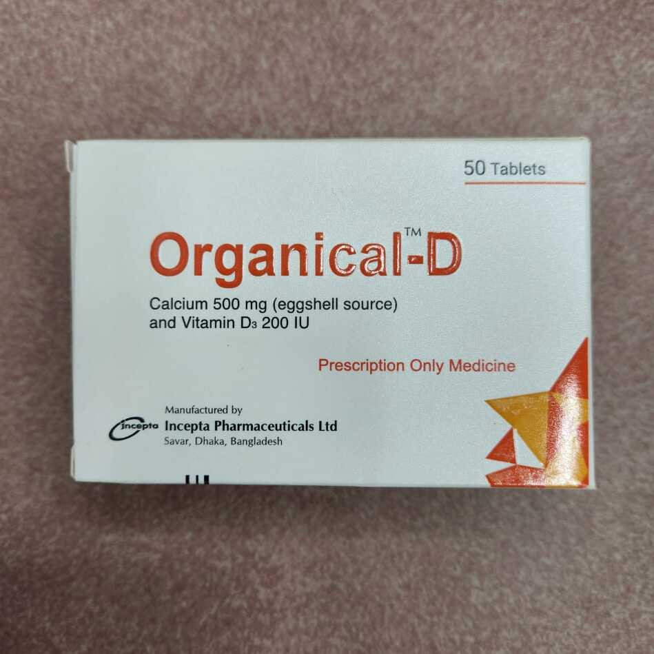Organical-D Tablet 500 mg+200 IU