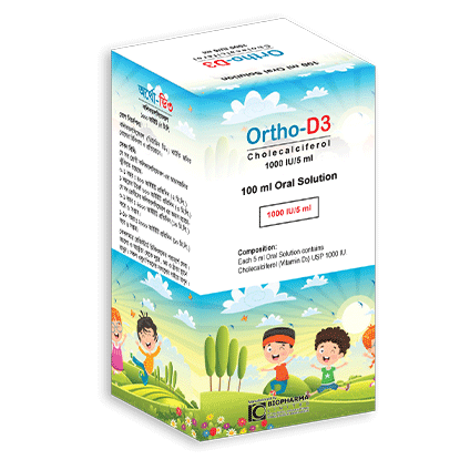 Ortho-D3 Oral Solution 1000 IU/5 ml