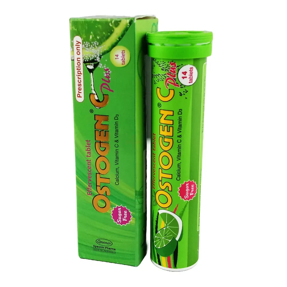 Ostogen C Plus Effervescent Tablet 1000 mg+327 mg (Elemental calcium)+500 mg+400 IU