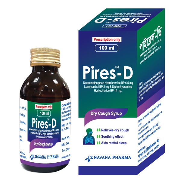 Pires-D Syrup (14 mg+6.5 mg+2 mg)/5 ml