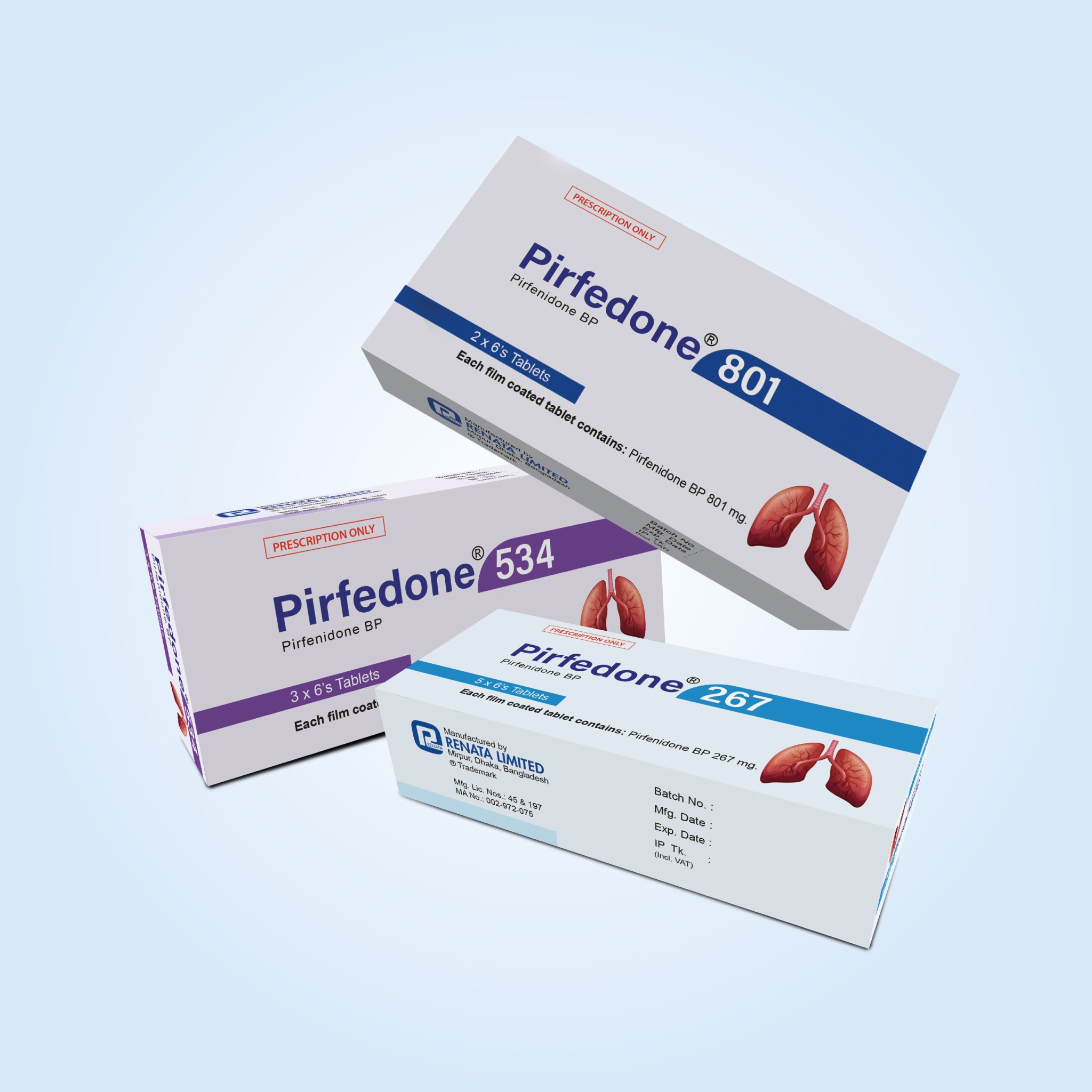 Pirfedone Tablet 534 mg