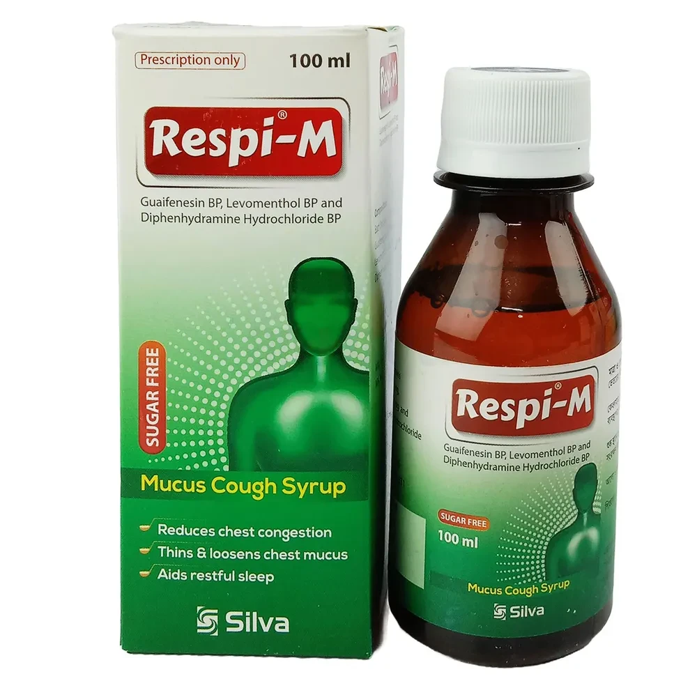 Respi-M Syrup (100 mg+1.1 mg+14 mg)/5 ml