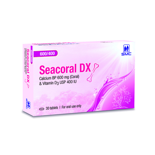 Seacoral DX Tablet 600 mg+400 IU