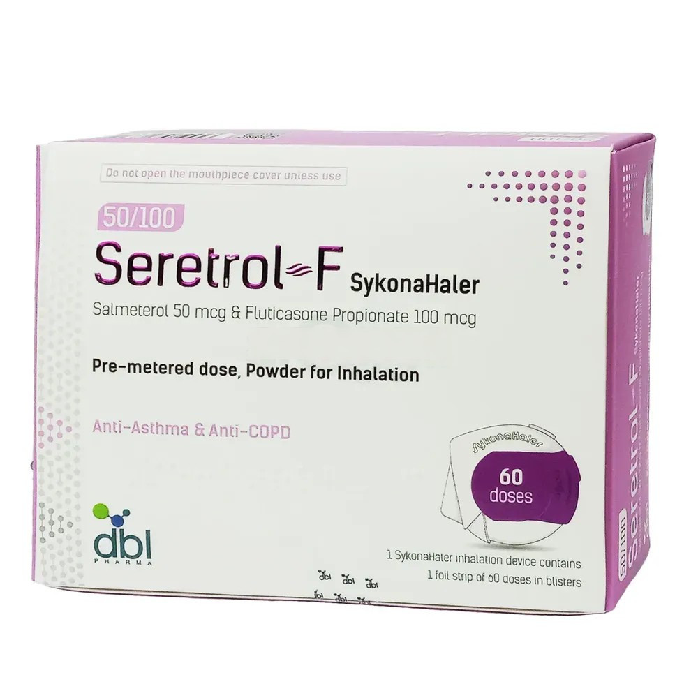 Seretrol-F Multidose Dry Powder Inhaler (MDPI) 50 mcg+100 mcg