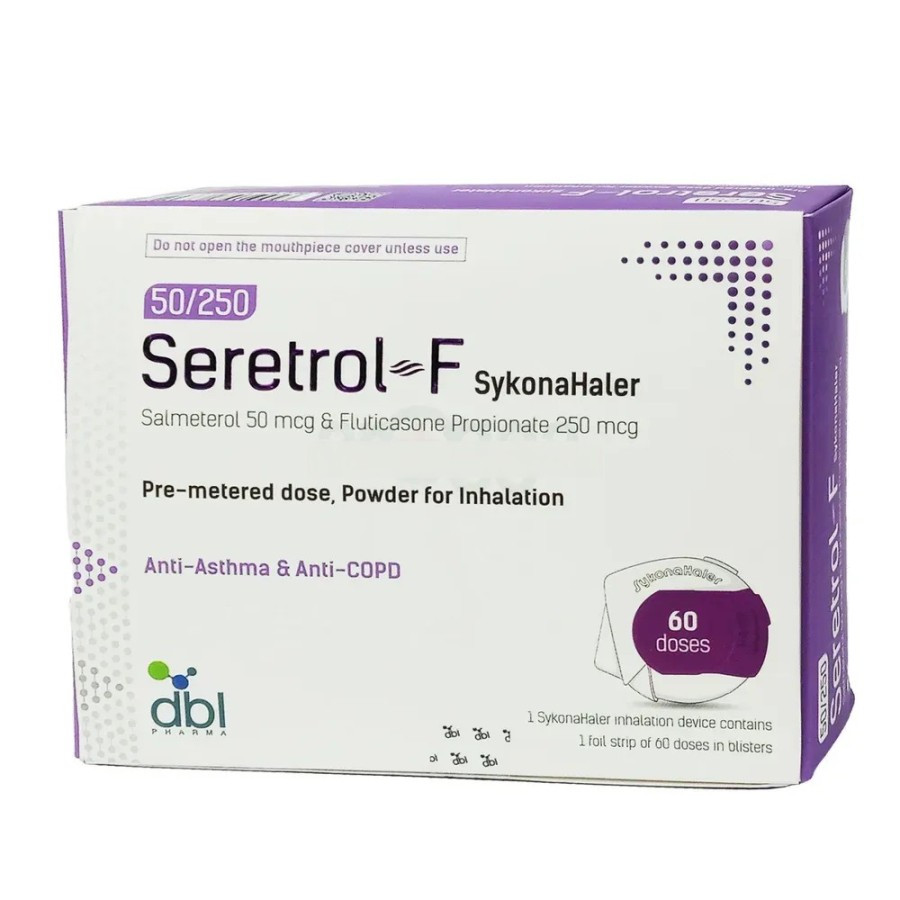 Seretrol-F Multidose Dry Powder Inhaler (MDPI) 50 mcg+250 mcg