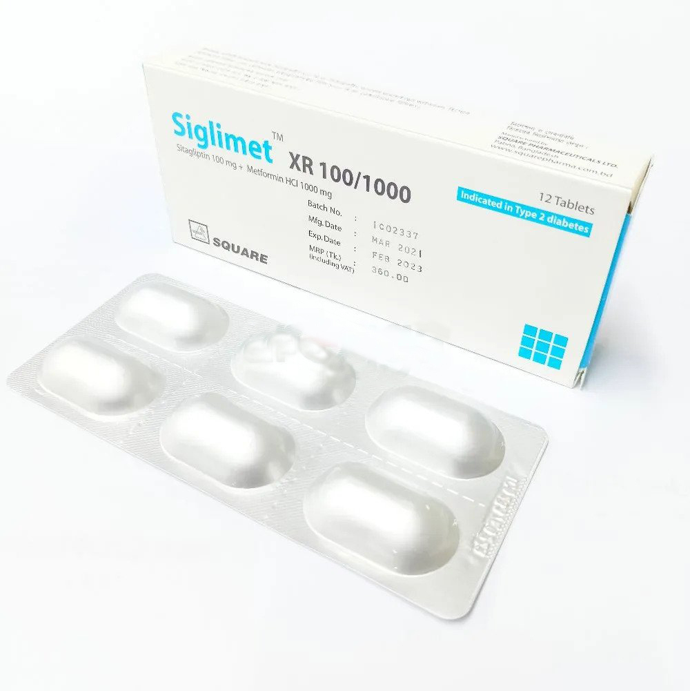 Siglimet XR Tablet (Extended Release) 100 mg+1000 mg