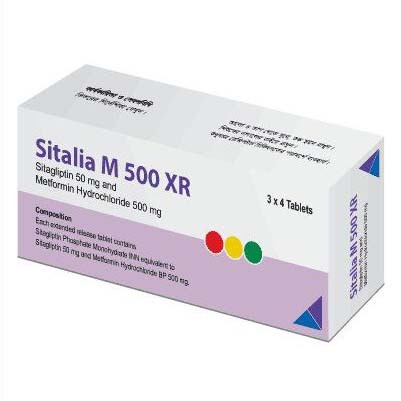 Sitalia M XR Tablet (Extended Release) 50 mg+500 mg