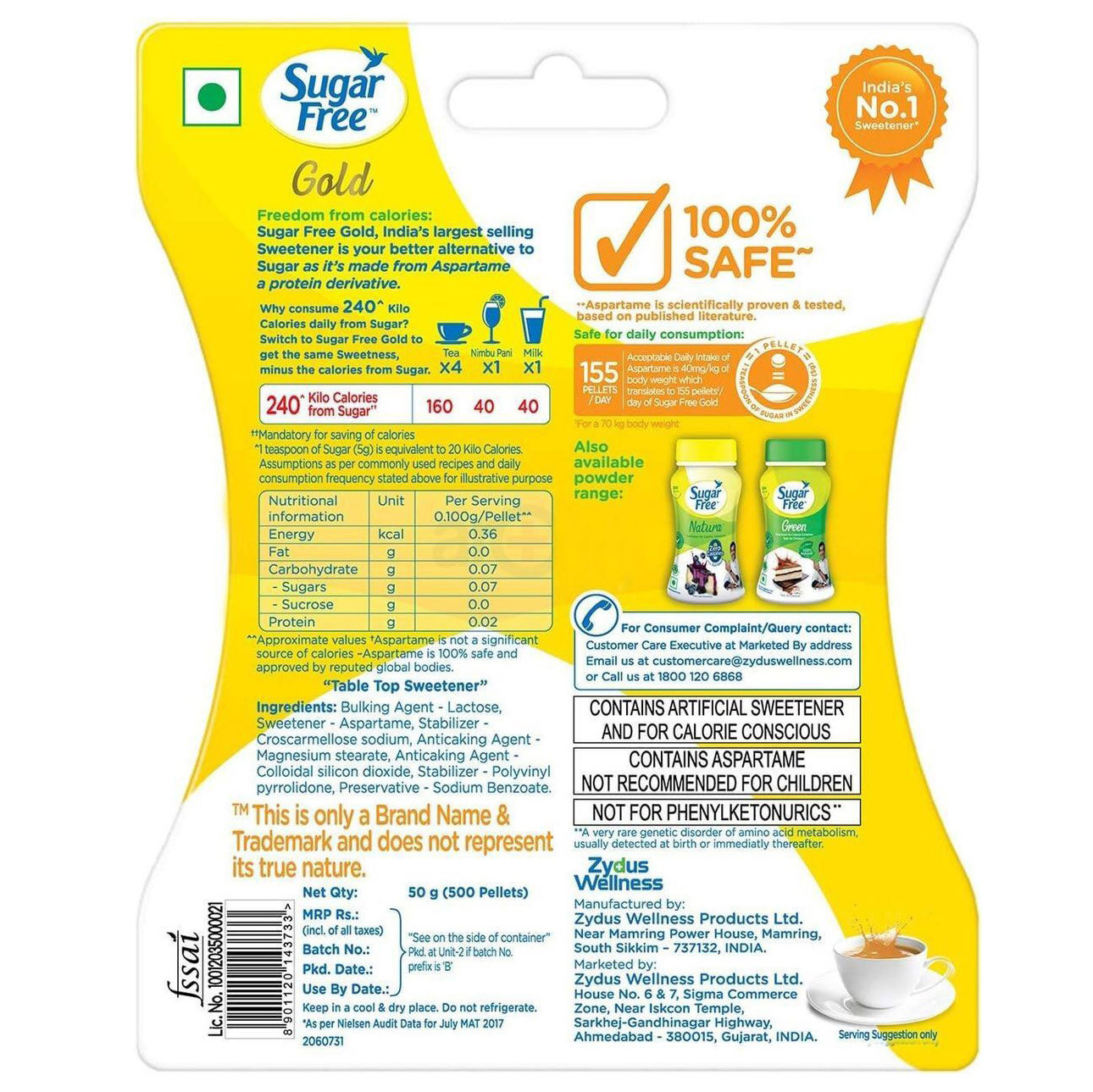 Sugar Free Gold Tablet 100 mg