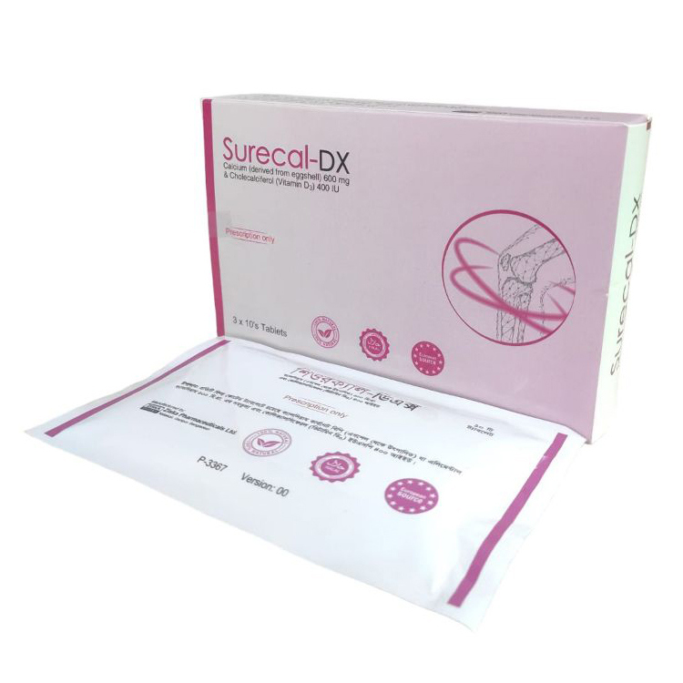 Surecal-DX Tablet 600 mg+400 IU