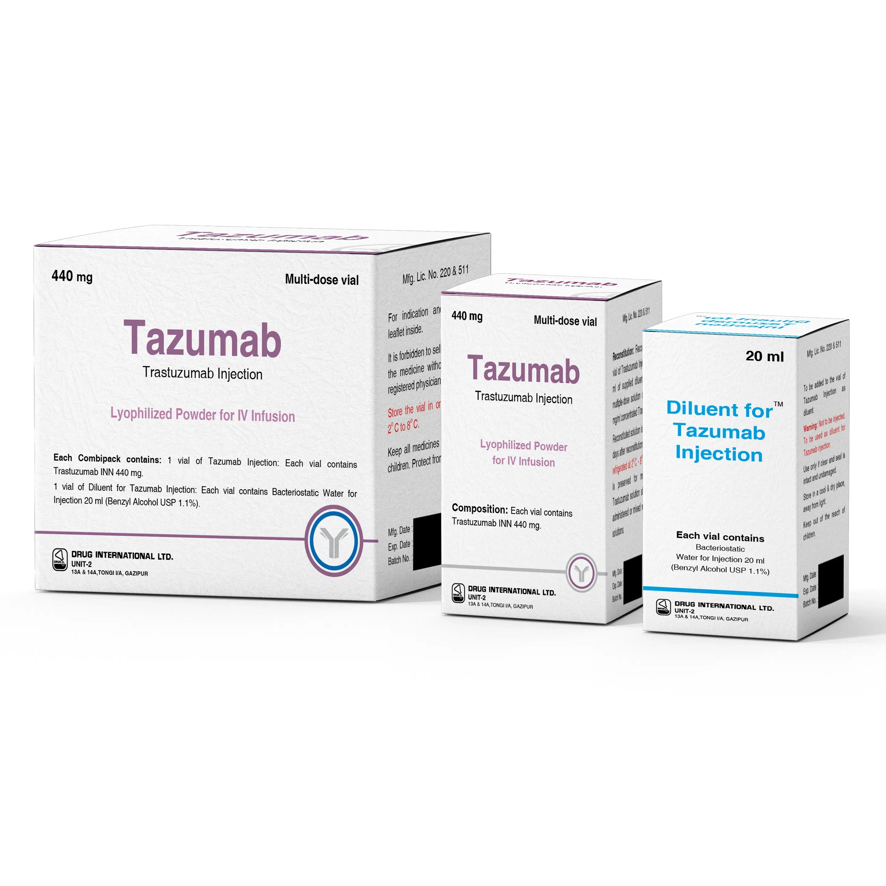 Tazumab IV Infusion 440 mg/20 ml