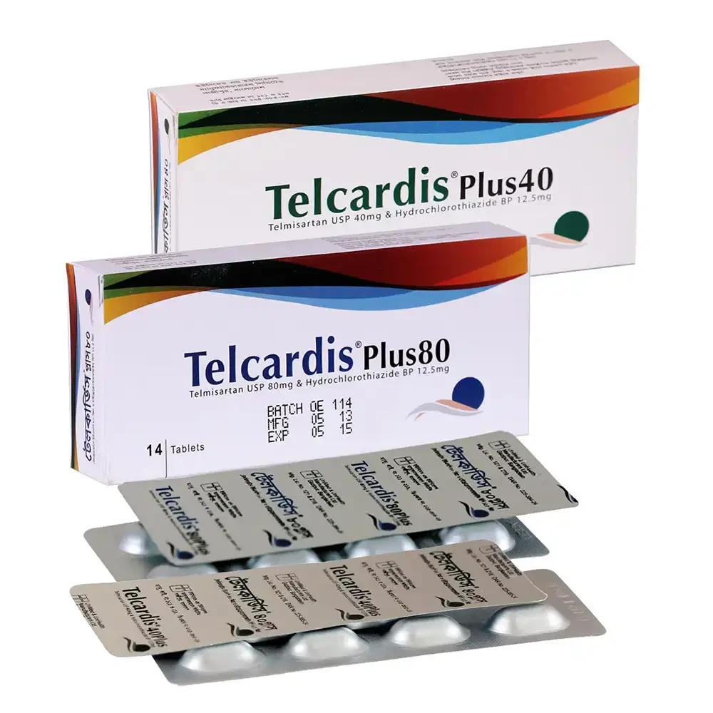 Telcardis Plus টেলকার্ডিস প্লাস - Telmisartan + Hydrochlorothiazide
