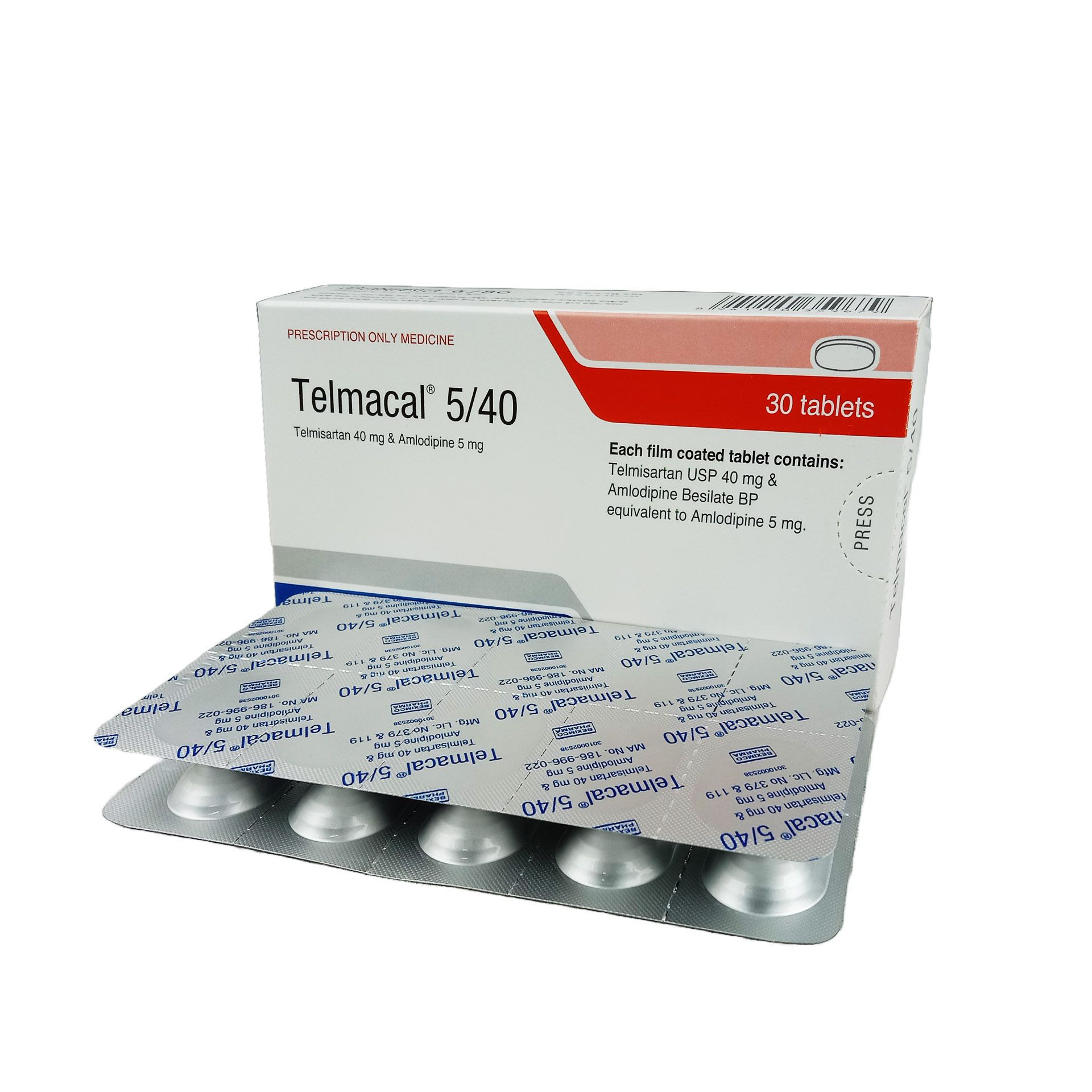 Telmacal Tablet 5 mg+40 mg
