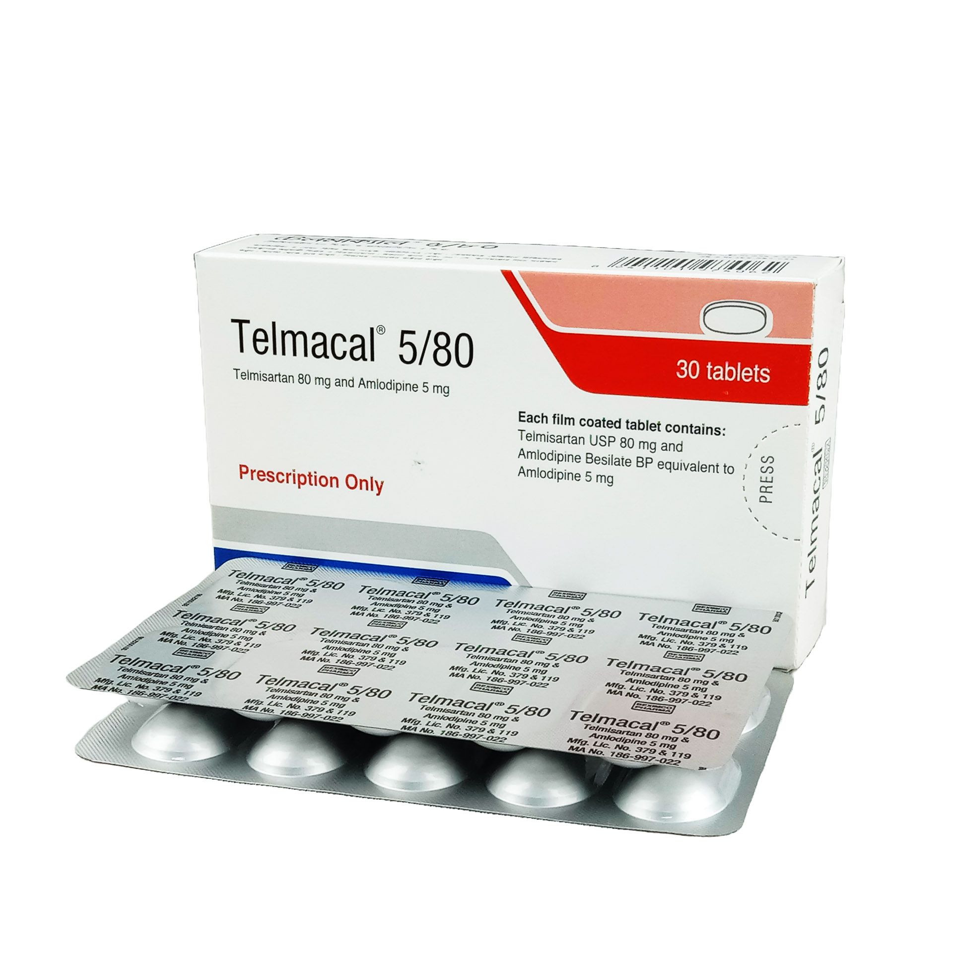 Telmacal Tablet 5 mg+80 mg