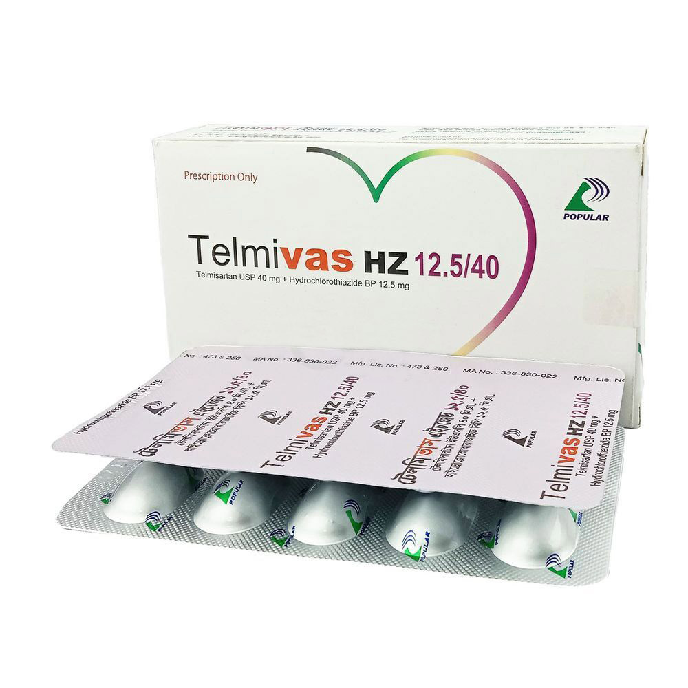 Telmivas HZ Tablet 40 mg+12.5 mg
