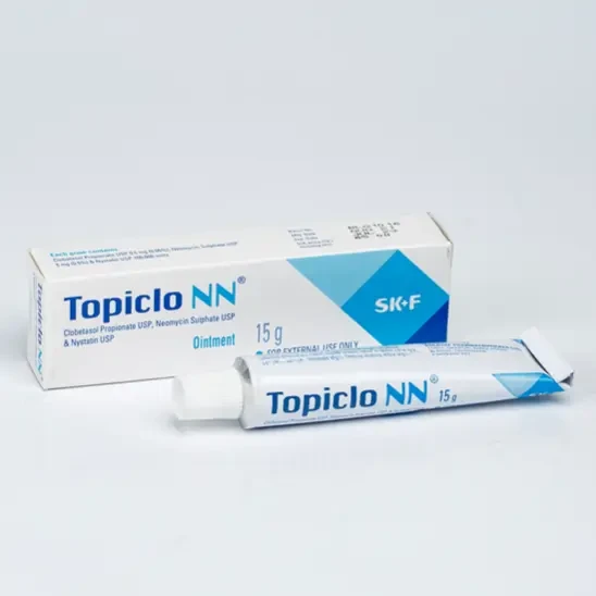 Topiclo NN Ointment (0.5 mg+5 mg+1 Lac IU)/gm