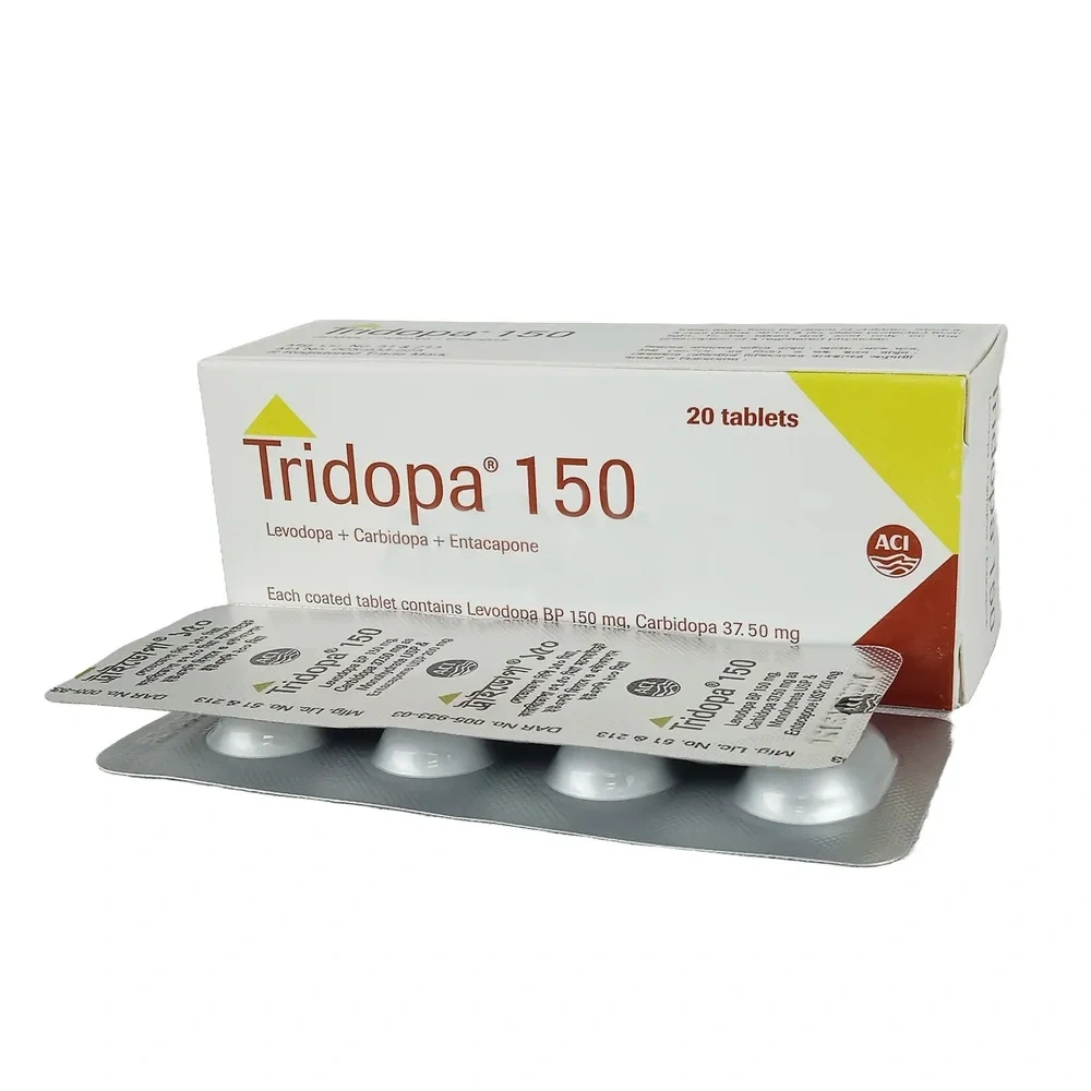 Tridopa Tablet 150 mg+37.5 mg+200 mg
