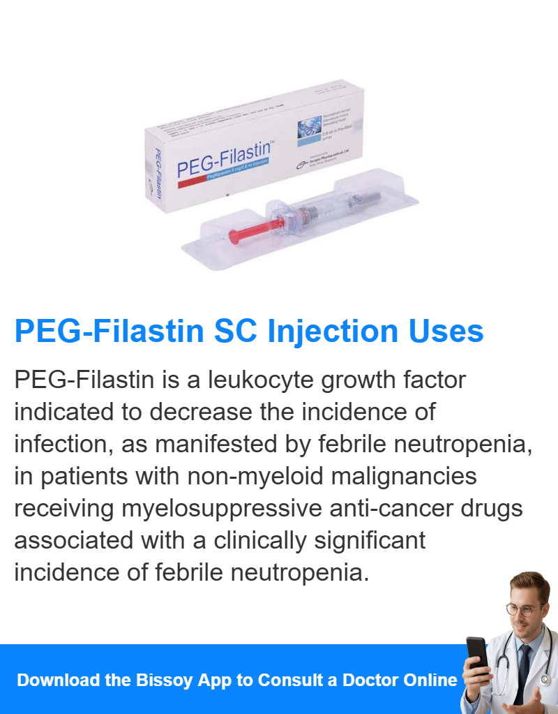 Peg Injection PEG-Filastin SC Injection 6 mg/0.6 ml Uses, Dosage, Side Effects - Bissoy